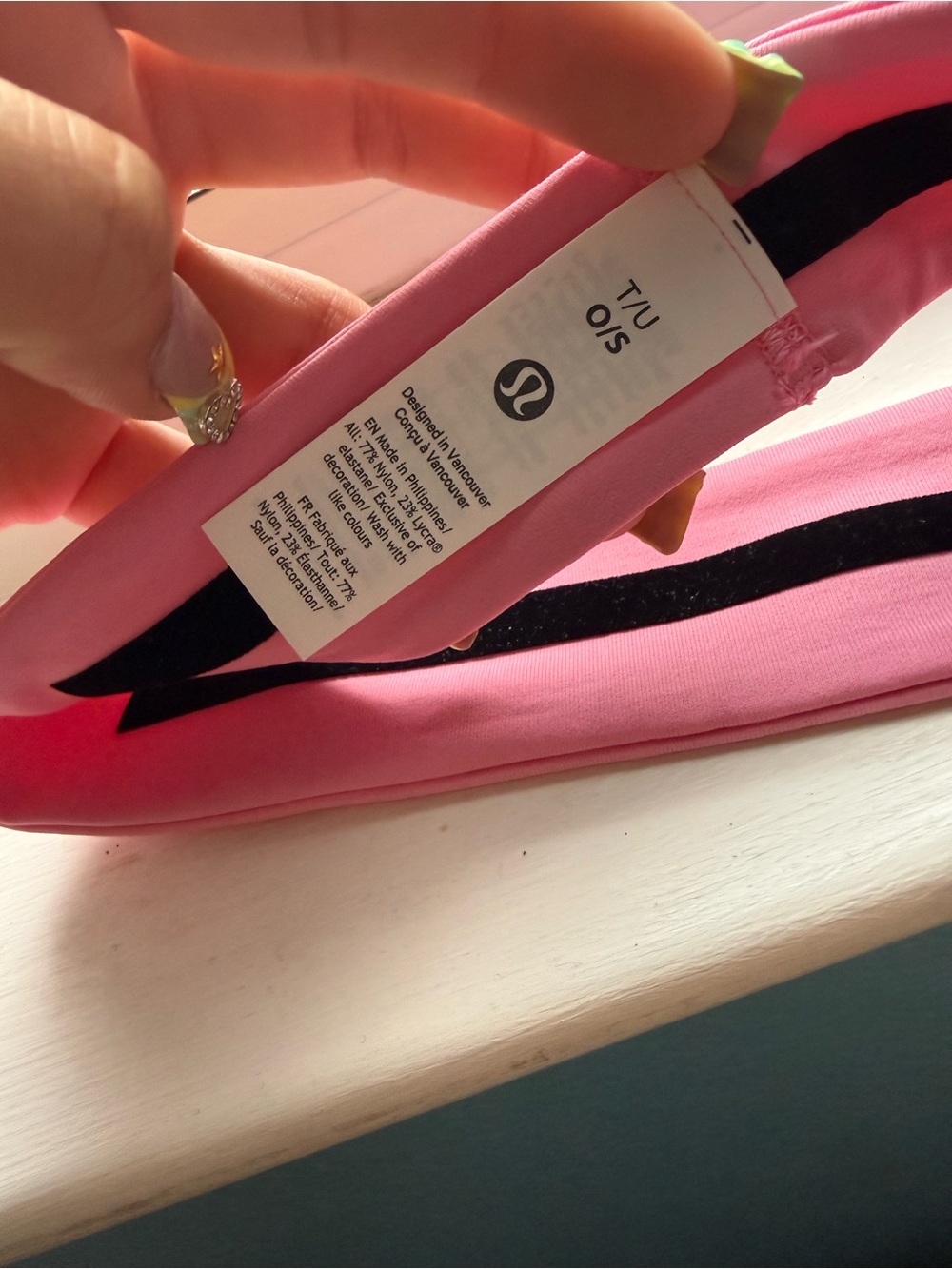 lululemon athletica Pink Athletic Headband with Black Grip - Picture 4 of 5